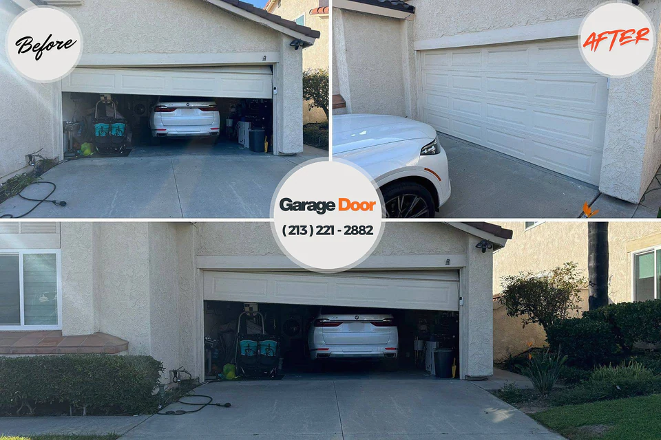 Before and after: garage door repair Margate City, NJ